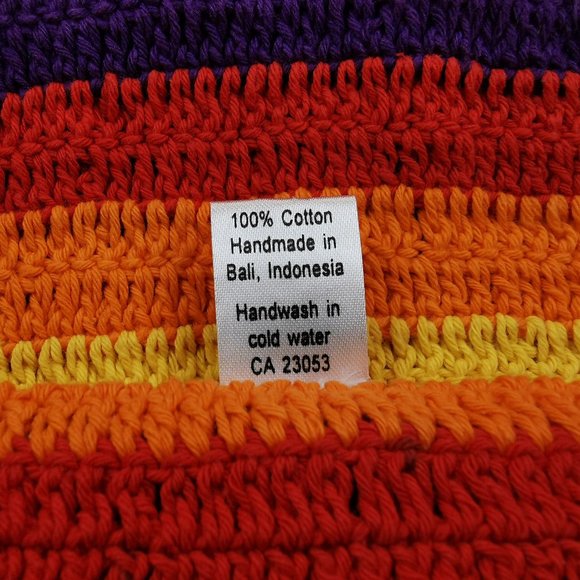 Handmade 80s Rainbow Crochet String Bikini - Picture 10 of 10